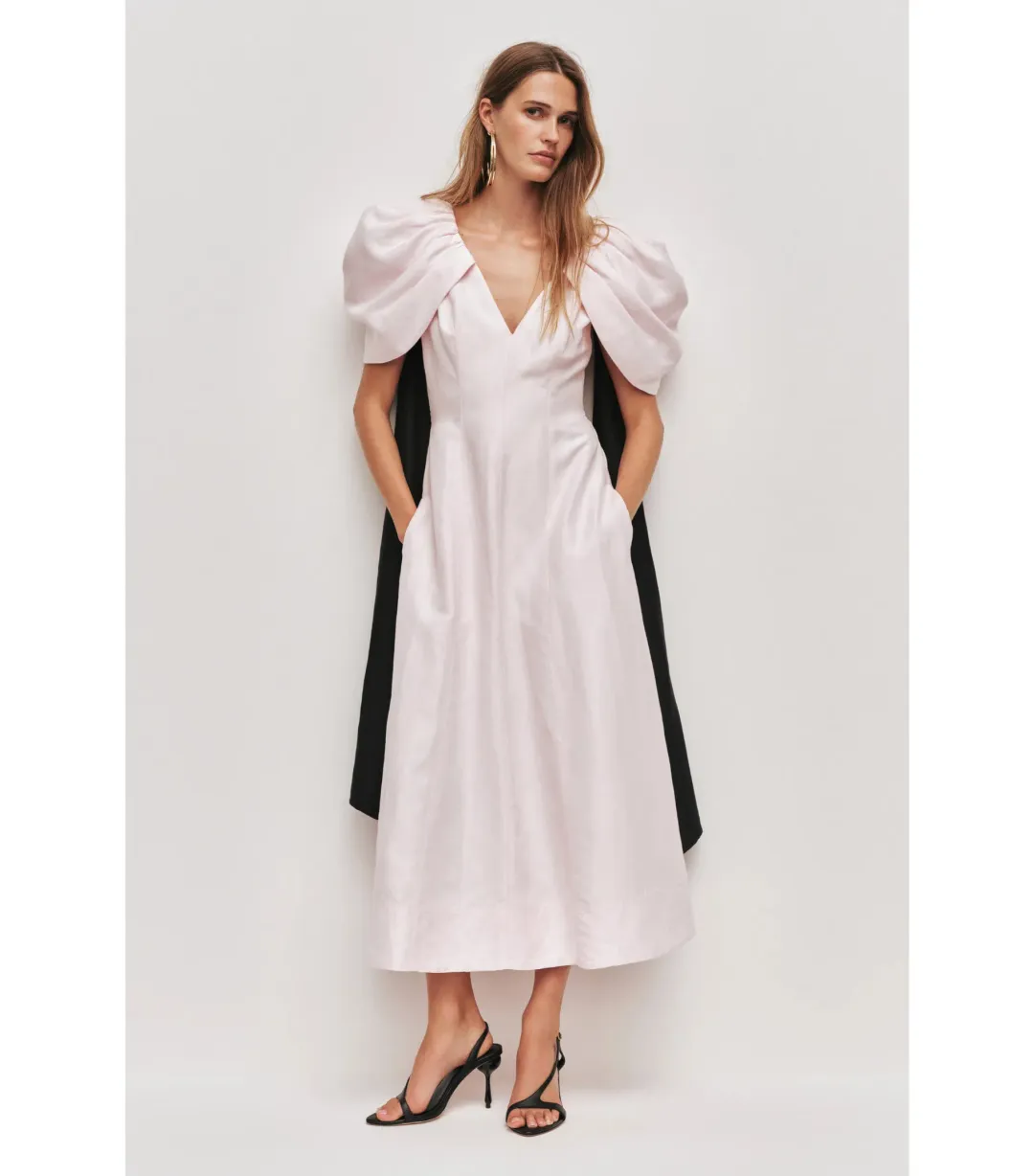 Aje Bisou Midi Dress Pastel pink Size 8 for rent on The Volte - main image