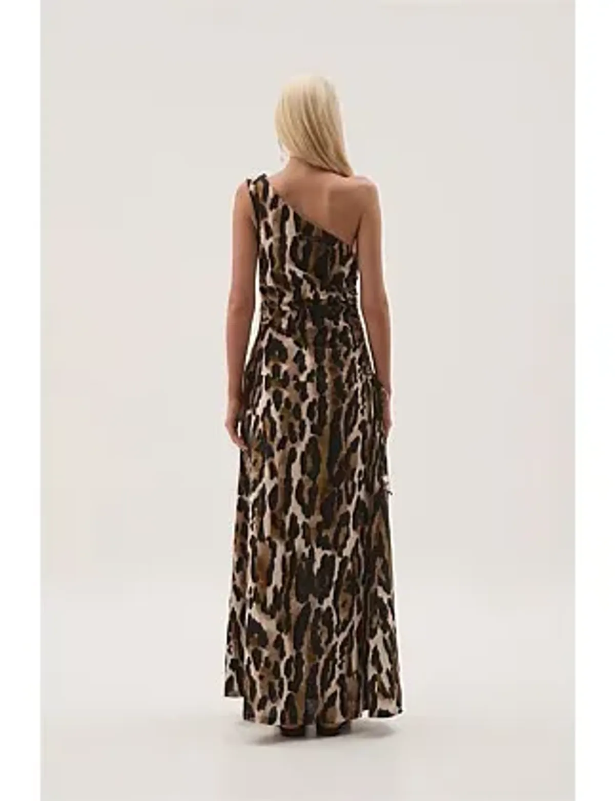 Aje Studio Daze One Shoulder Maxi Dress Animal Print Size 8 - Image 4