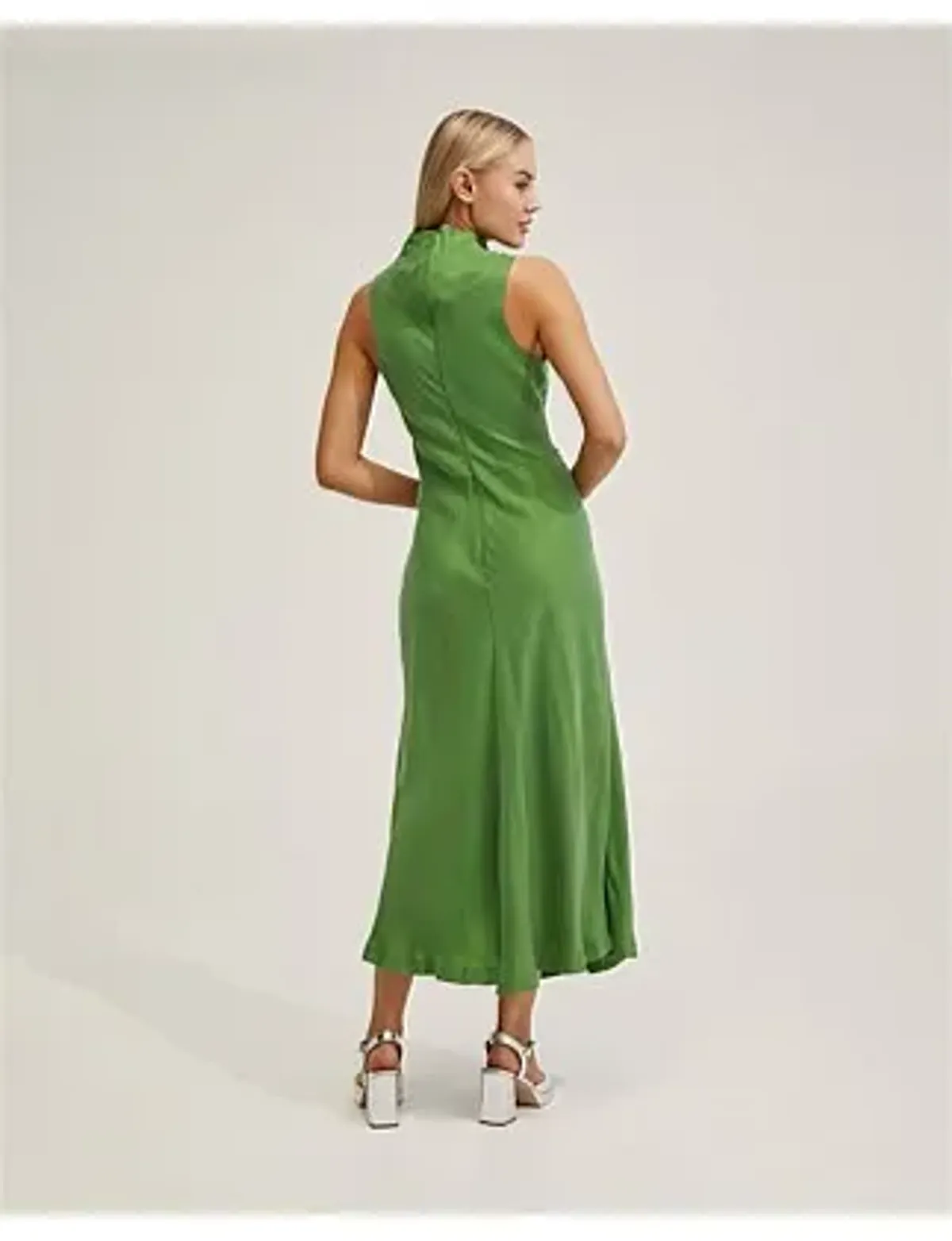 Oxford CAMILLA CUPRO BLEND DRESS Apple Size 12 - Image 3