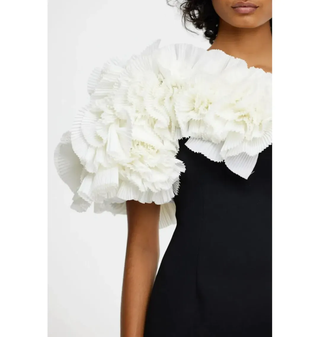 Acler Hampstead Midi Dress Black and White / Ivory Size 10 for rent on The Volte - main image