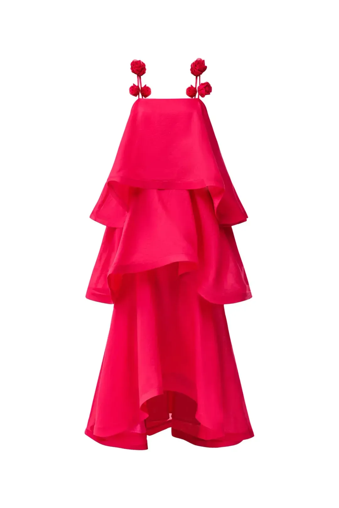 Elliatt Thalia Tiered Gown Rasberry Pink size M / 10-12 for rent on The Volte - main image