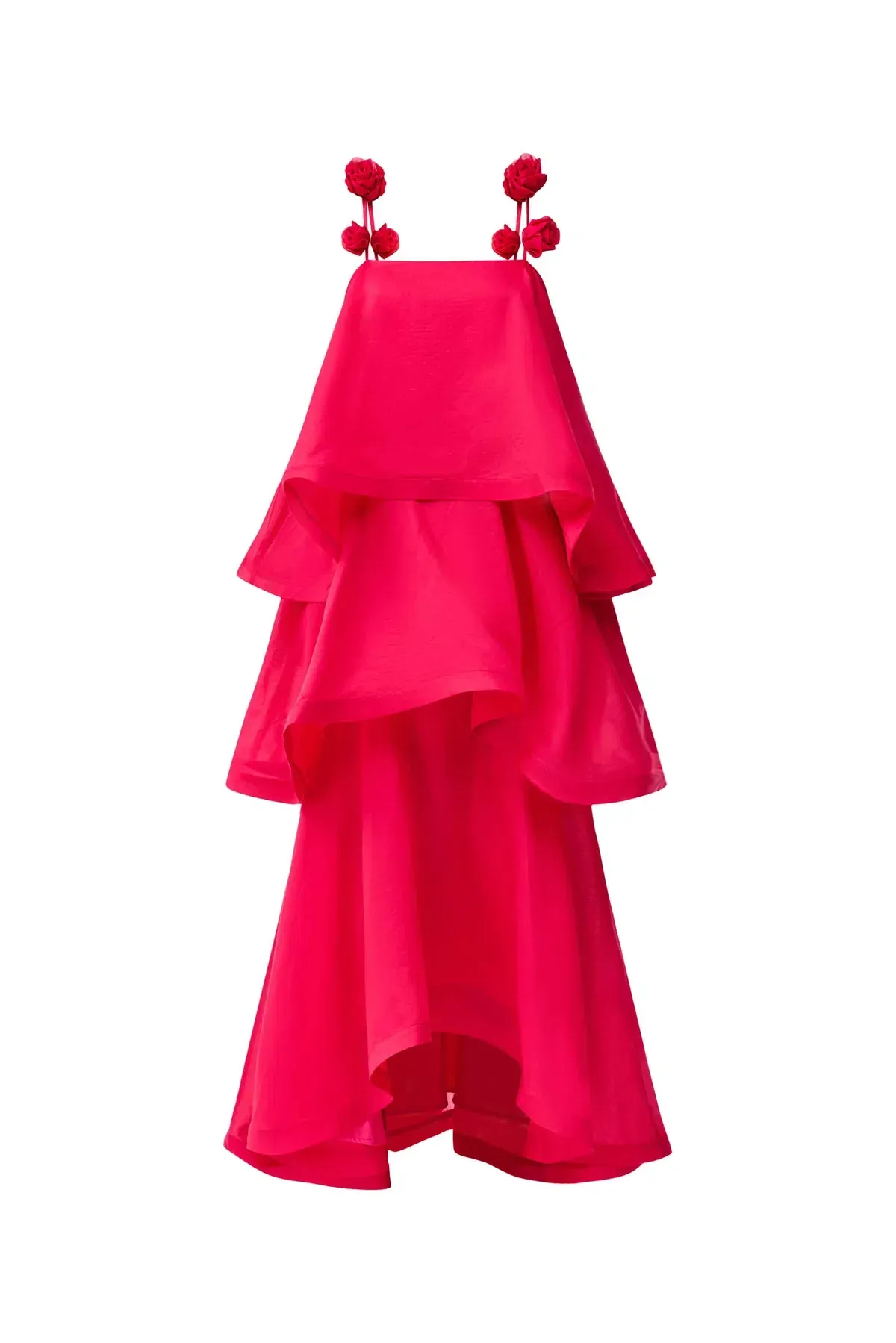 Elliatt Thalia Tiered Gown Rasberry Pink size M / 10-12 - Image 2