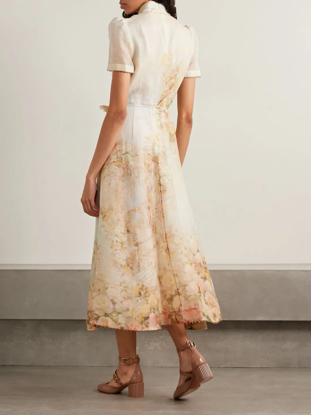 Zimmermann Memento Picnic Midi Dress in Rose Arbor size 3 au 14 for rent on The Volte - main image