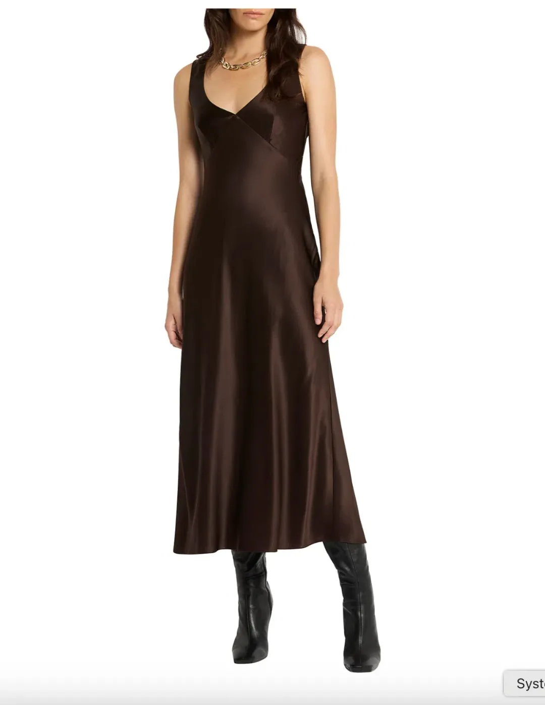 Sass & Bide Escaped Love Silk Dress in Chocolate Size 6 for rent on The Volte - main image
