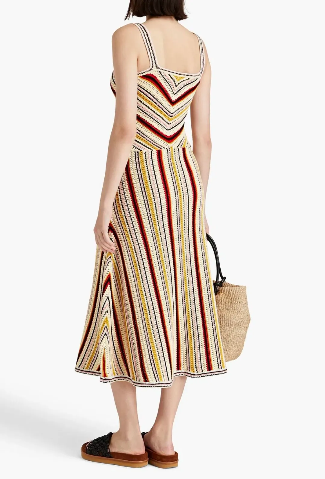 ZIMMERMANN Vitali striped crochet-knit cotton maxi dress Size 0/ AU 8 for rent on The Volte - main image