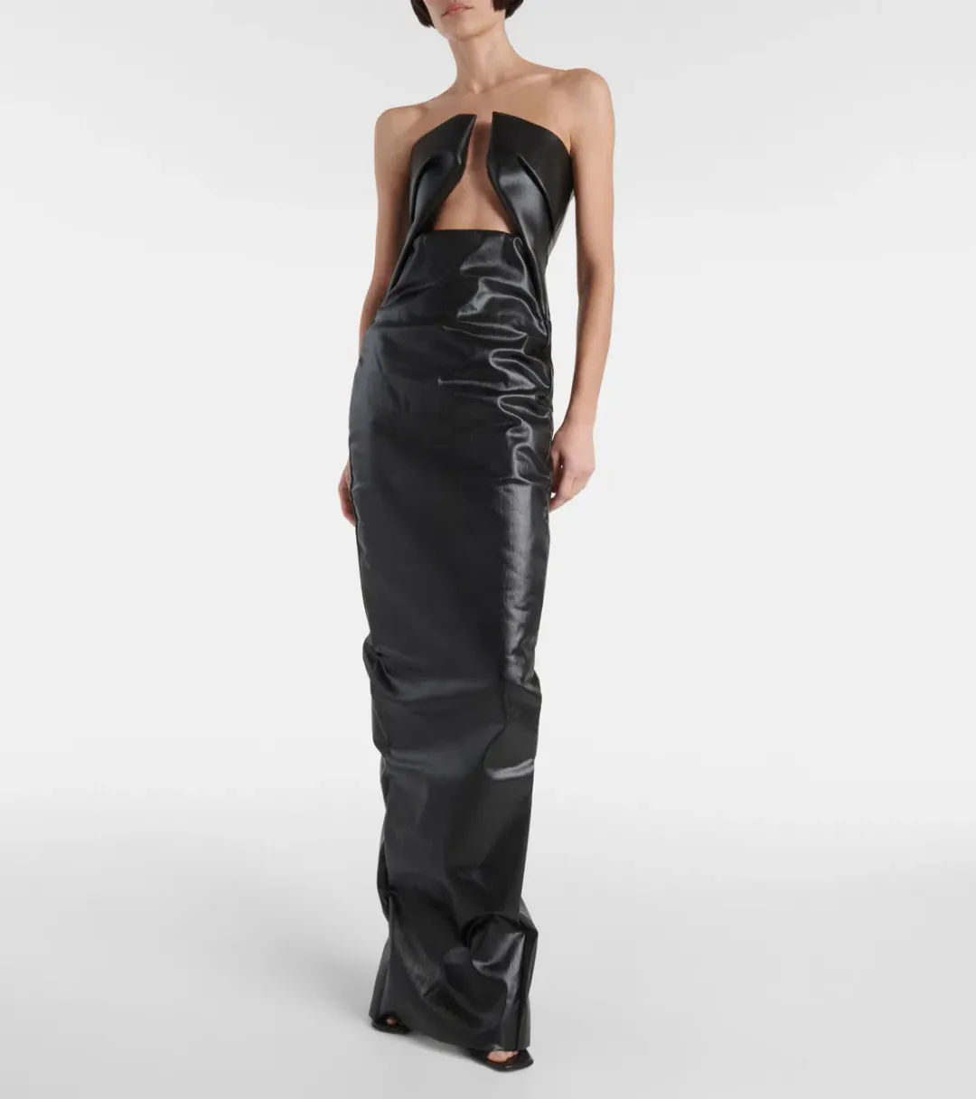 Rick Owens - Black Prong Denim Maxi Dress - Size 44 (12) for rent on The Volte - main image