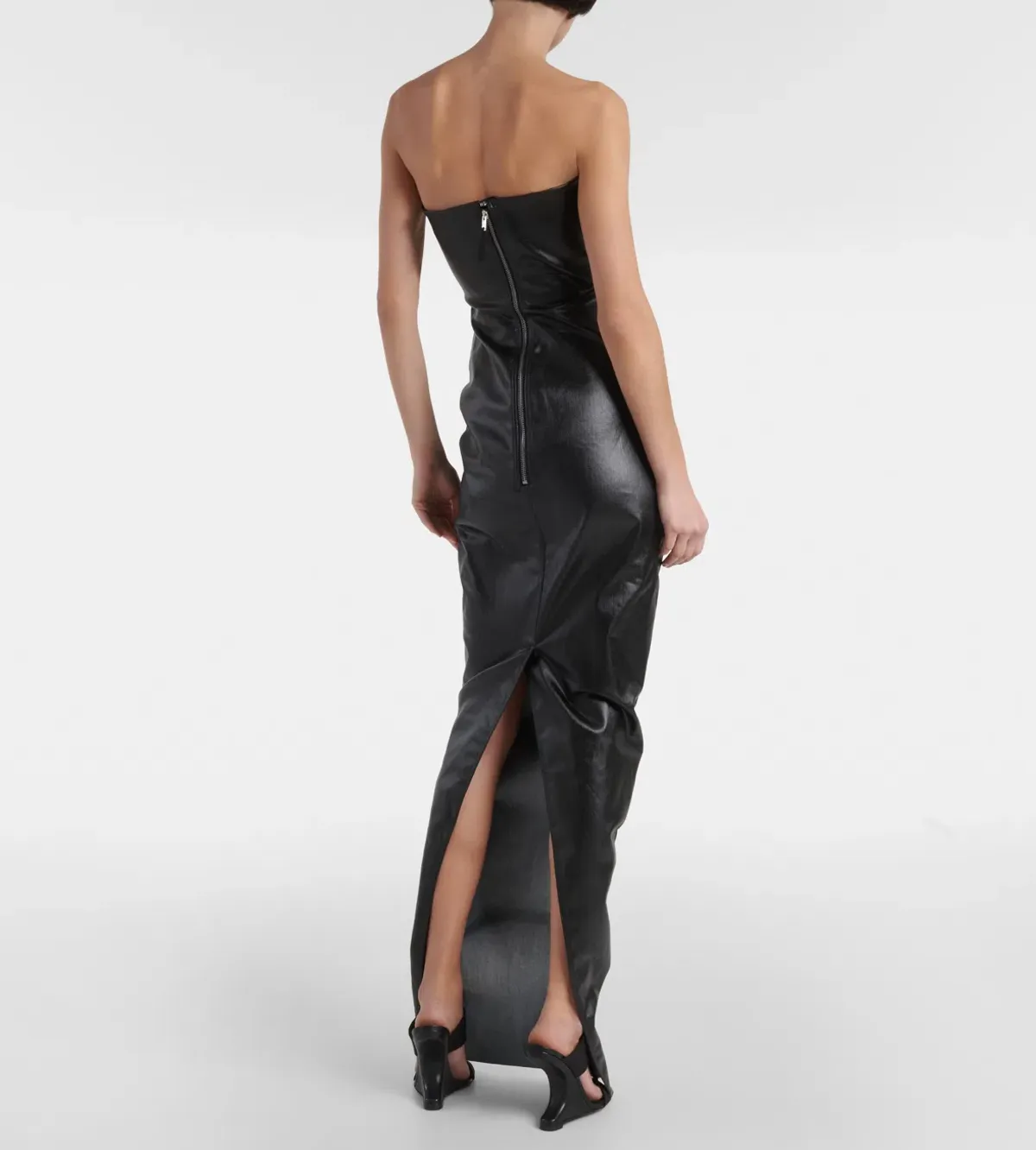 Rick Owens - Black Prong Denim Maxi Dress - Size 44 (12) - Image 3