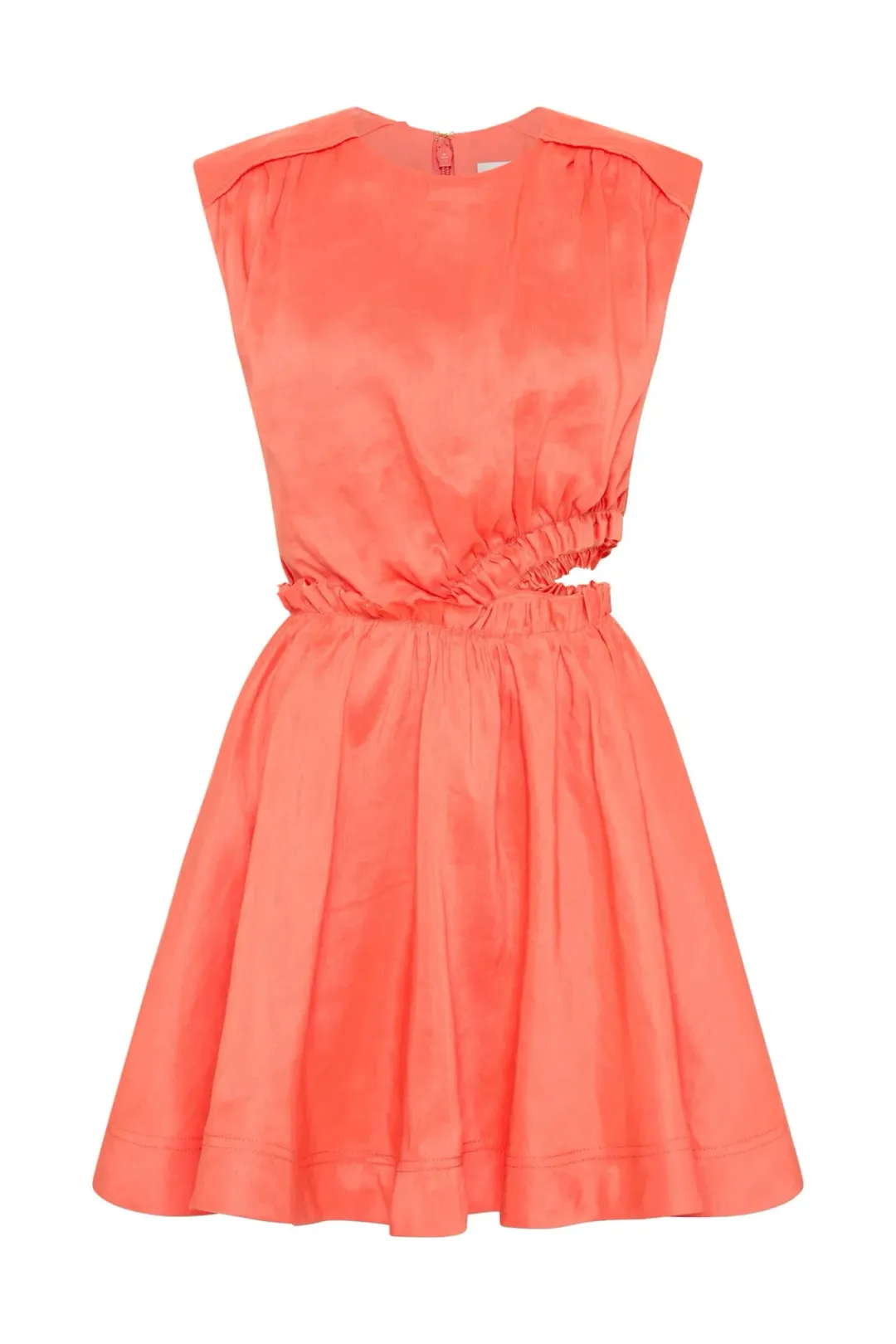 Aje Holly Cut Out Mini Dress Coral SIZE 16  for rent on The Volte - main image