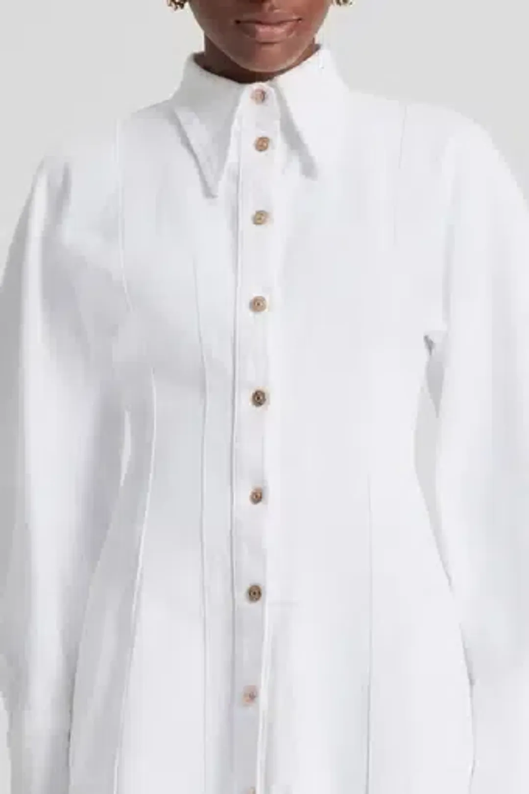 Scanlan Theodore Denim Cocoon Sleeve Mini Dress for rent on The Volte - main image