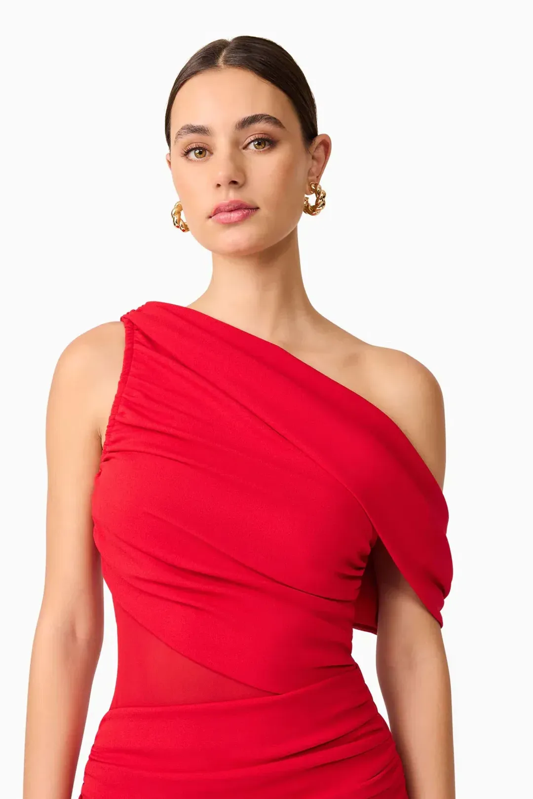 Elliatt Darya Asymmetrical Gown Red 12 for rent on The Volte - main image