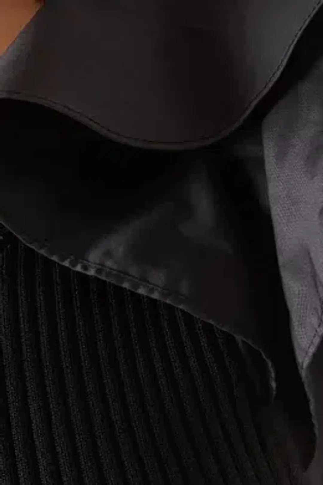 Aje Black Questa Puff Ruffle Sleeve Mini Dress | Size M for rent on The Volte - main image