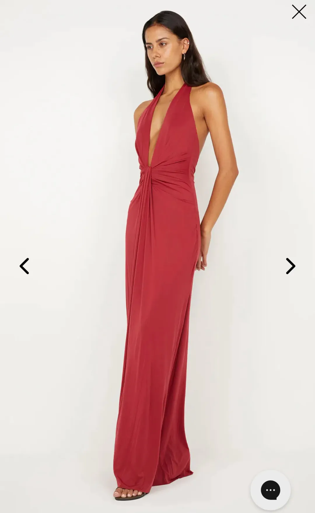Bec + Bridge Susie Plunge Maxi Dress in Cherry AU6 for rent on The Volte - main image