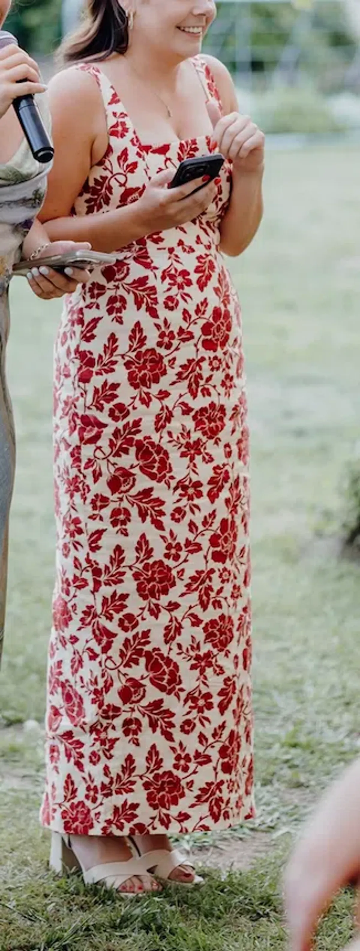 Skyla Column Dress - Scarlet Bloom - Image 5