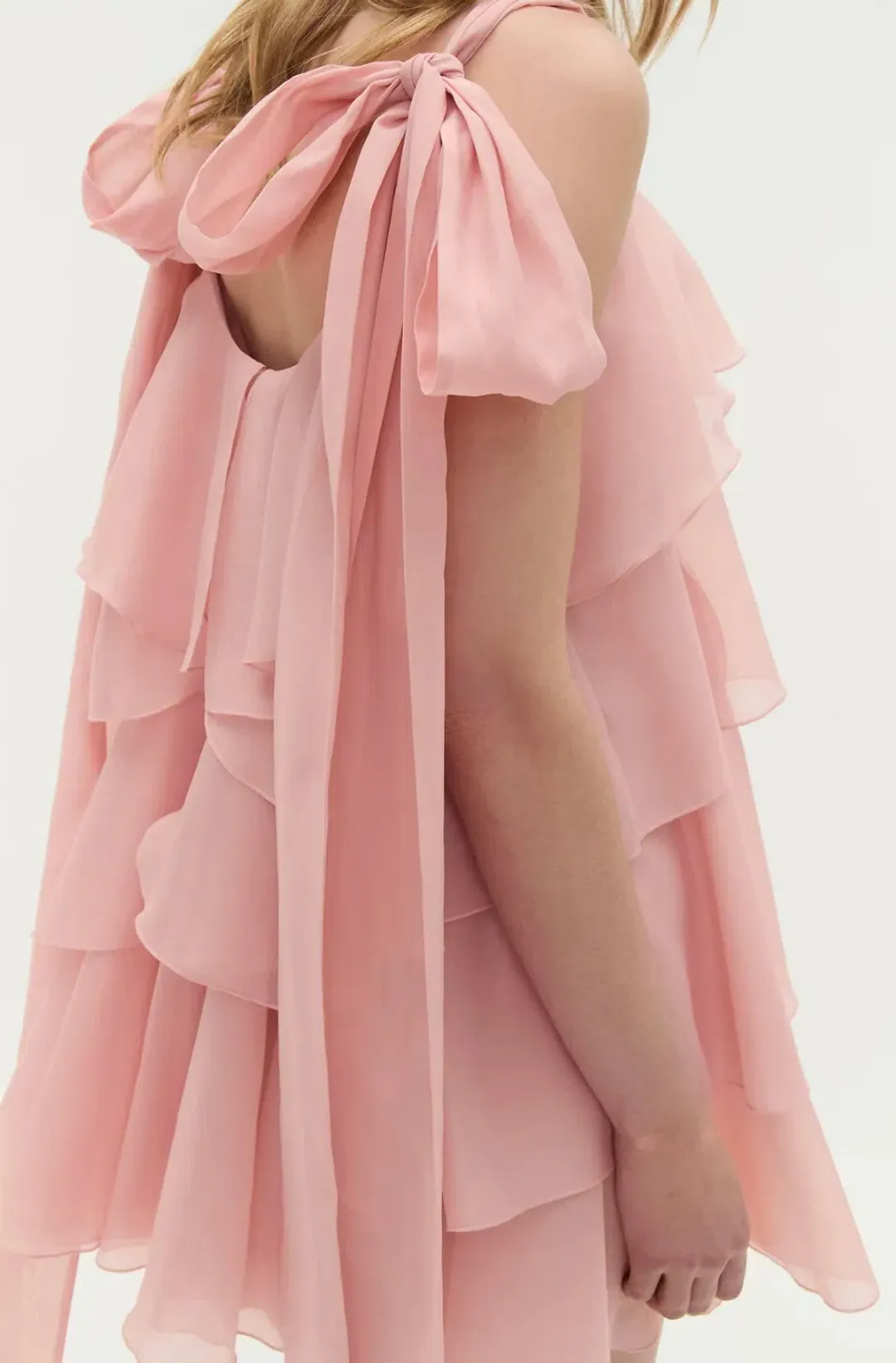 Aje Erin Mini Dress in muted rose for rent on The Volte - main image