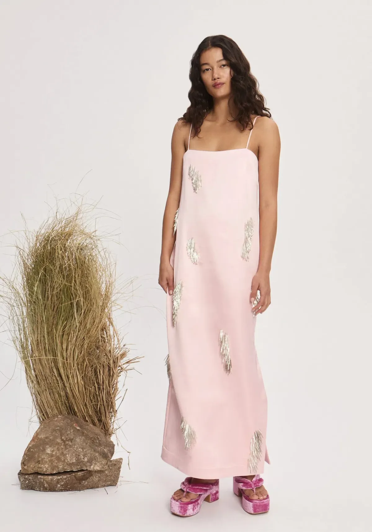 Alemais Cindy Embellished Slip Dress size 14 Pink  - Image 3