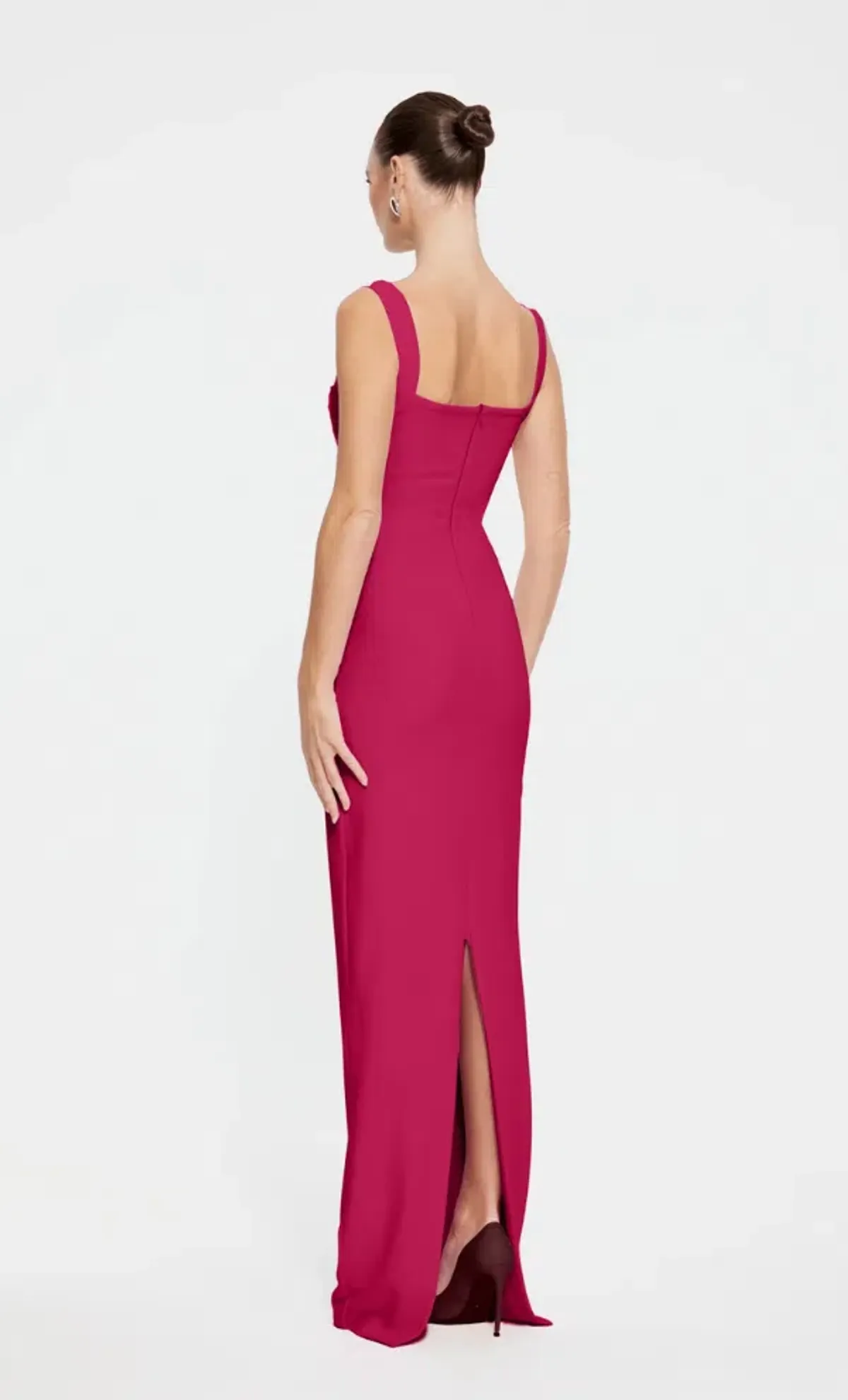 Effie Kats Marbella Gown Raspberry Size 8 - Image 2