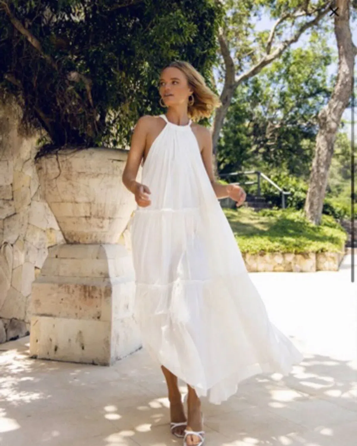 Steele Playa Cotton Maxi Dress Chalk White Size M / AU 10 - Image 2