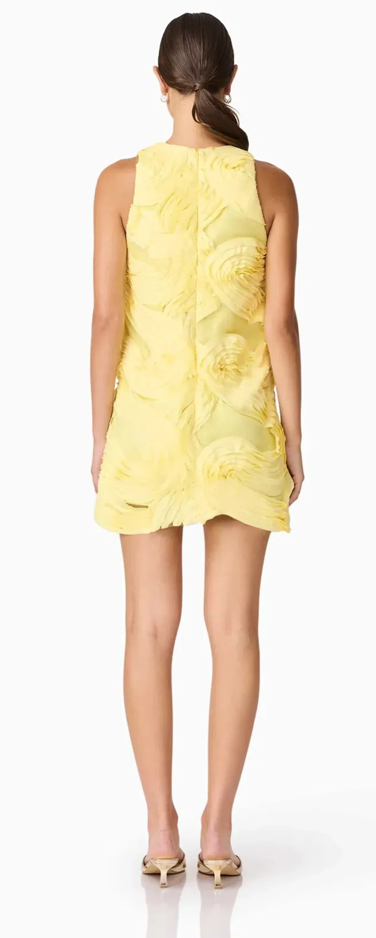 Elliatt Yellow Mini Dress Size 6 - Image 3