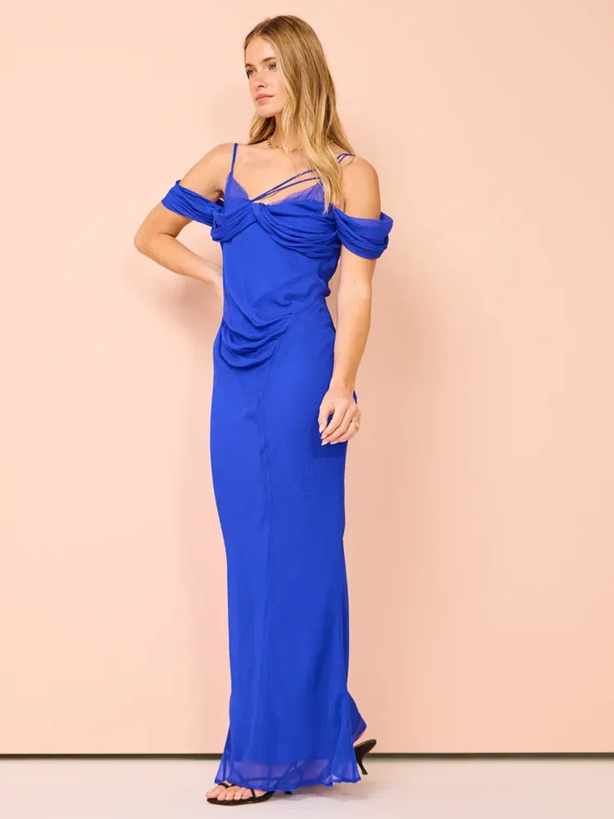 Rachel Gilbert Quinn Maxi Dress Blue Size 10 AU - Image 4