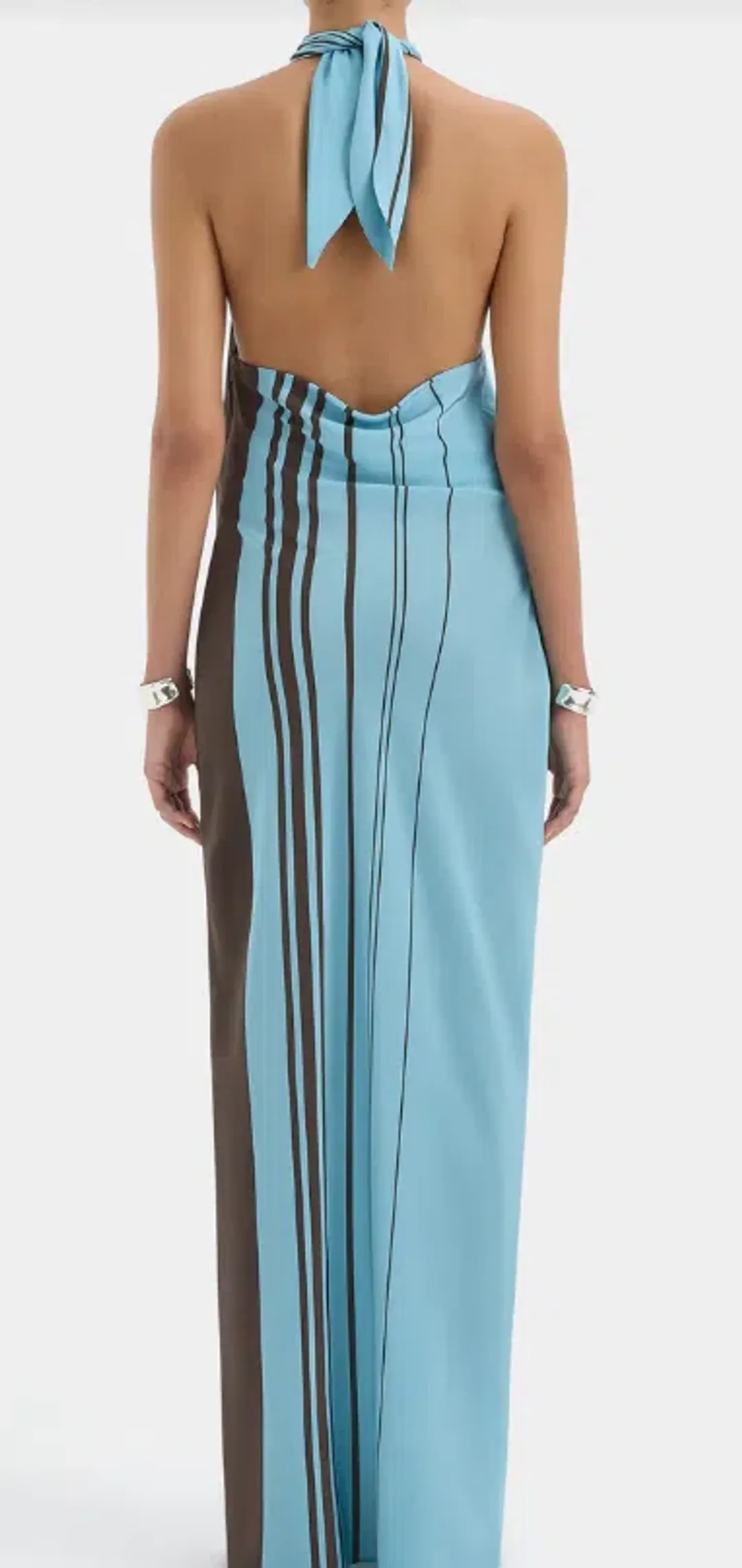 Rioja Halter Scarf Maxi Dress by SIR. for rent on The Volte - main image