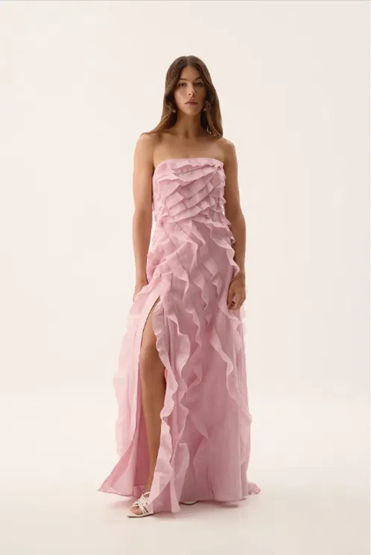 Aje Allairie Maxi Gown - Chalk Pink - Image 1