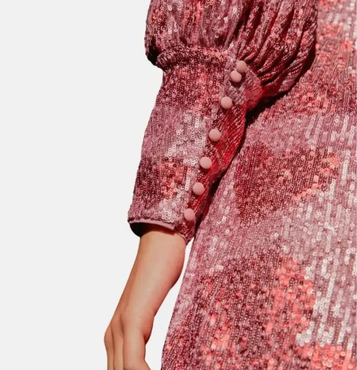 Farm Rio Hearts Sequin Mini Dress sz M - Image 4