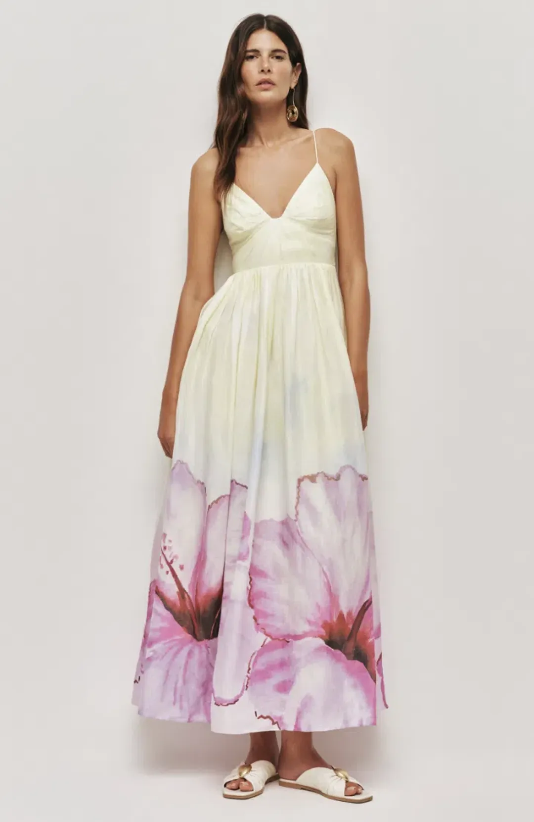 AJE Vacation Maxi Dress Ombre hibiscus Size 12 for rent on The Volte - main image