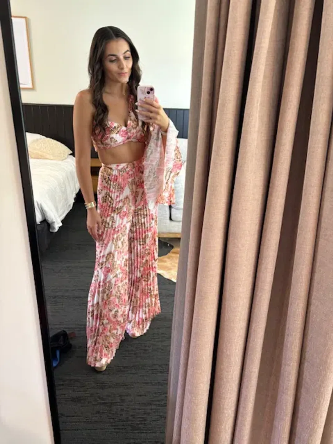 Significant Other Simone Set In Pink Sangria Floral - Size 8 for rent on The Volte - main image