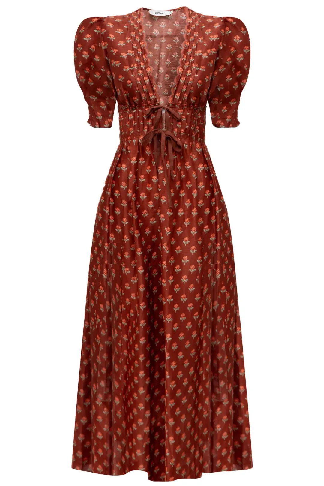 Lovaan Boehm Dress Auburn Rose Size 10 for rent on The Volte - main image