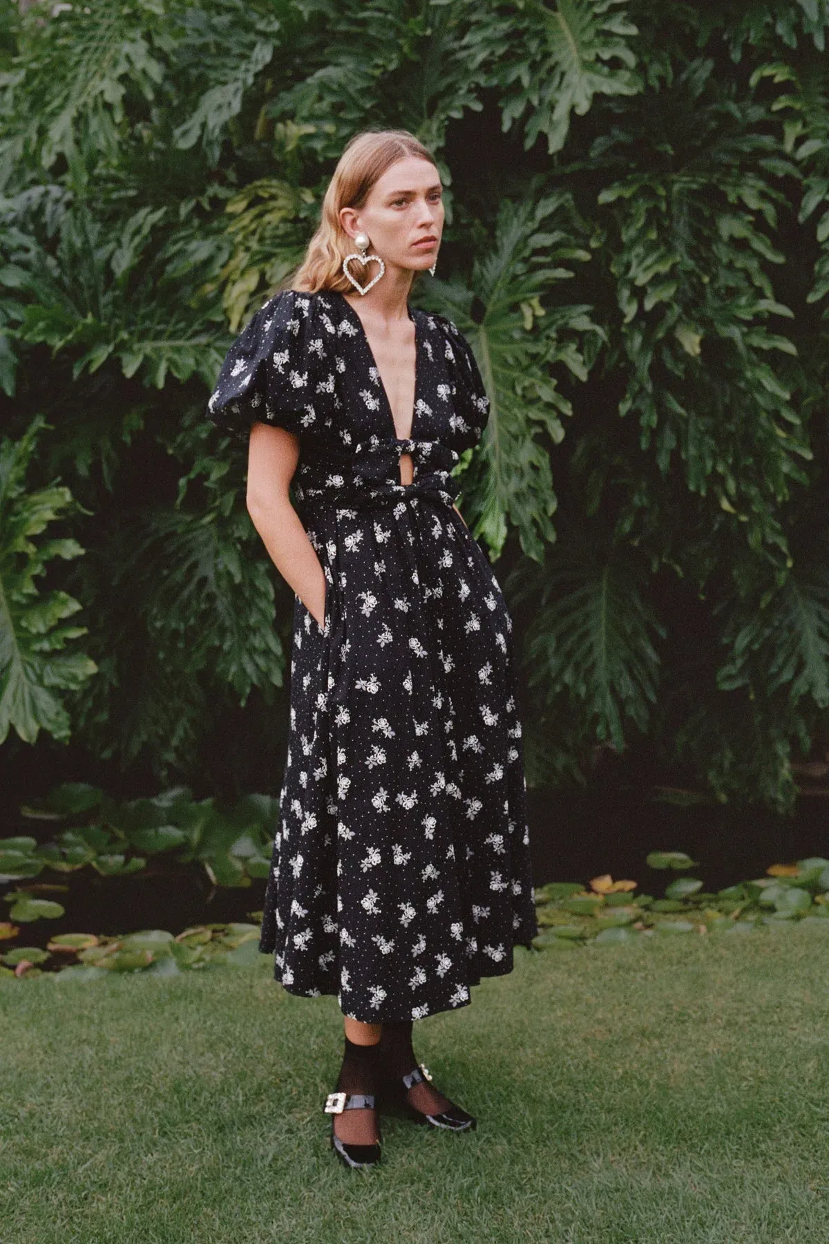 Lovaan Devon Dress Vintage Rose Black Size 10 - Image 5