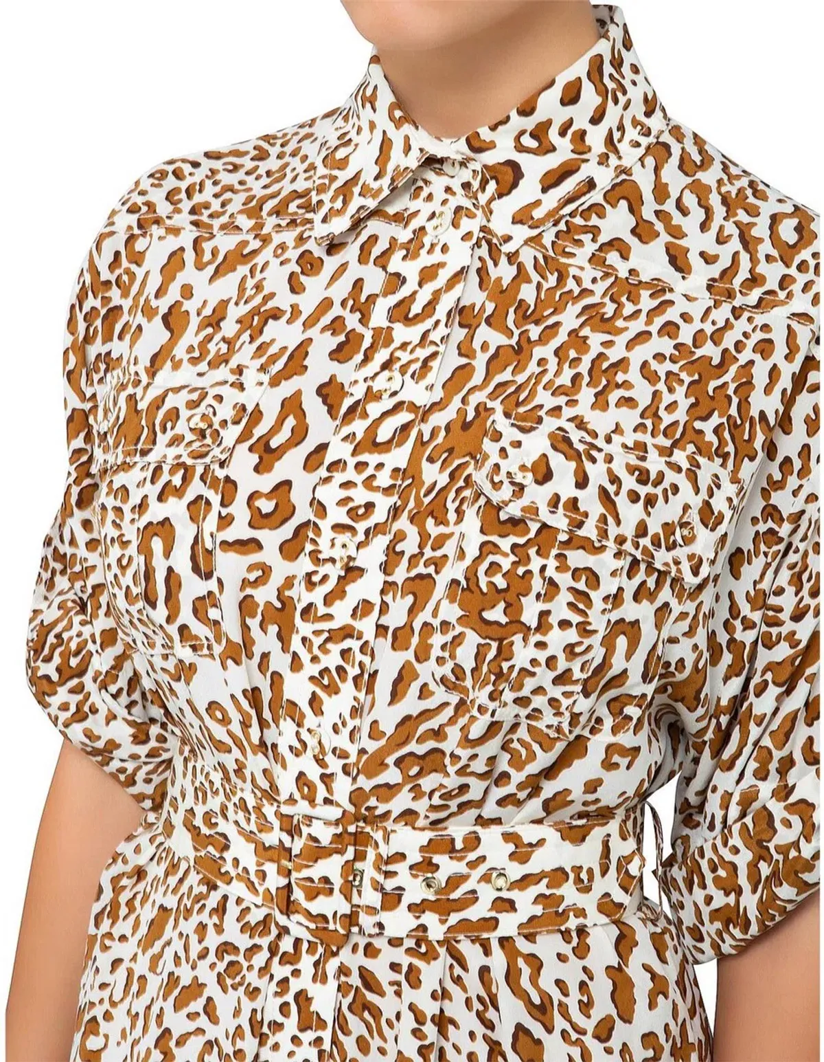 Zimmermann Utility Short Leopard Print Silk Dress | Size OP AU 6 - Image 4