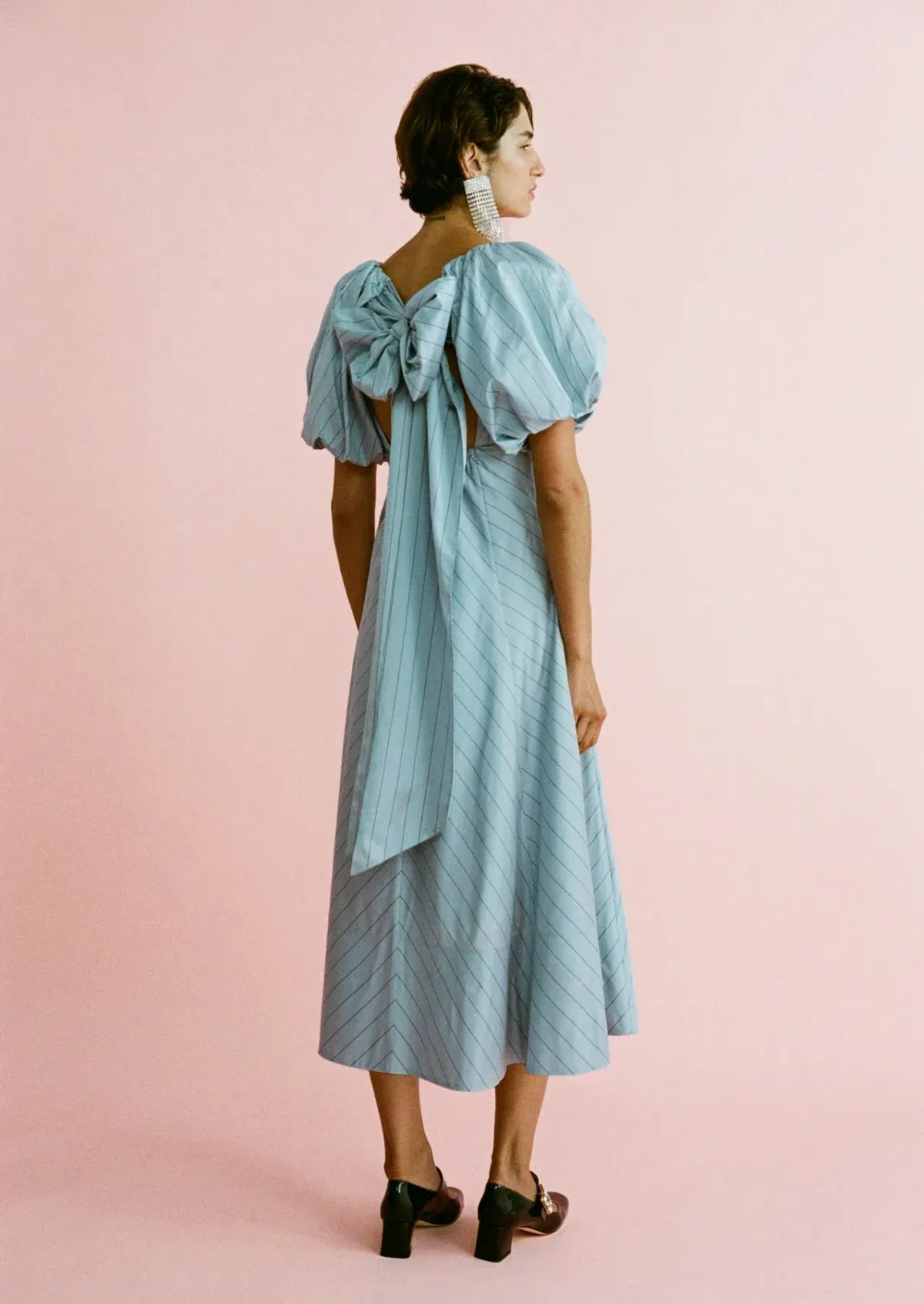 Lovaan Tess Dress Blueberry Stripe Size 10 - Image 2