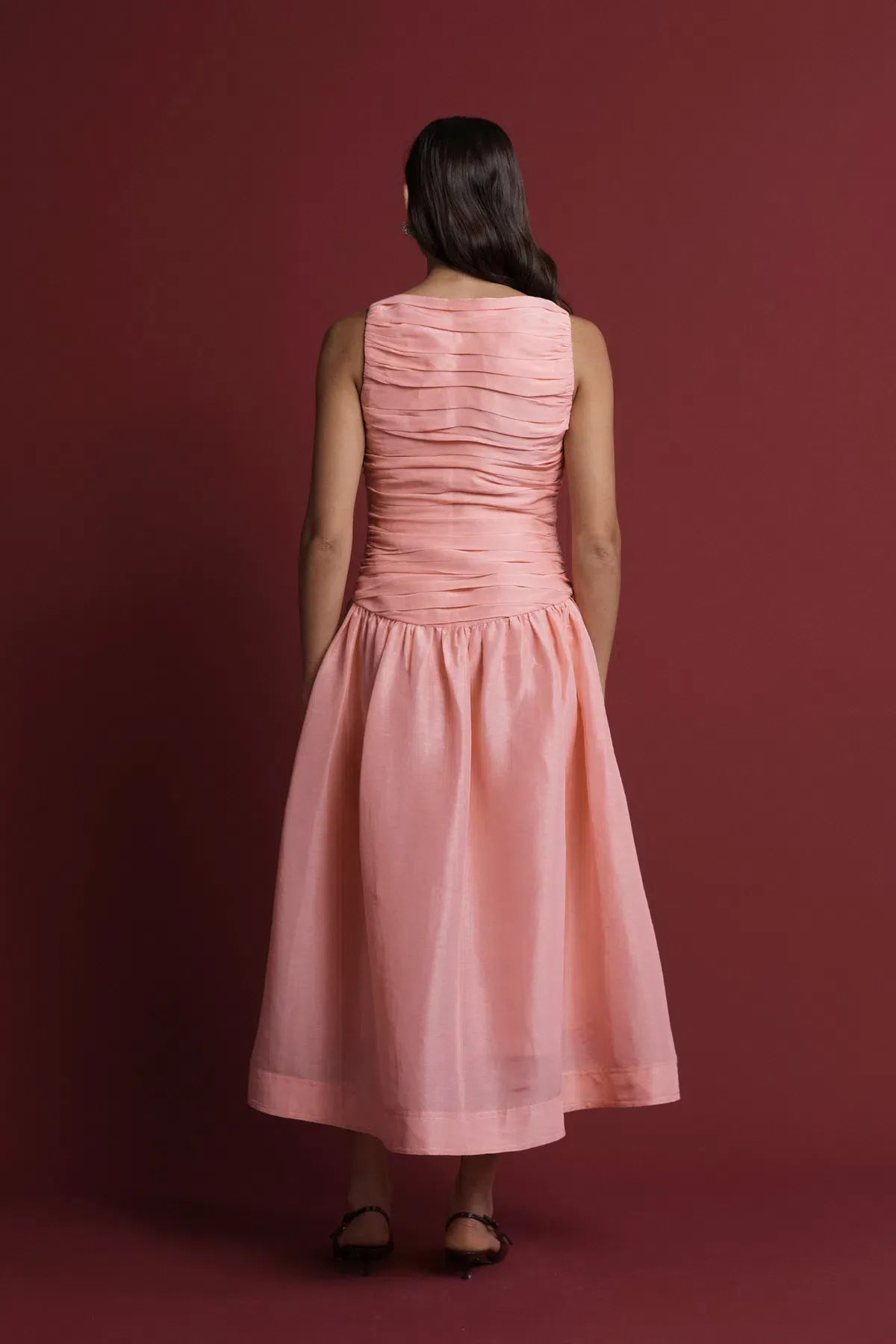 Lovaan Val Dress Sherbert Pink Size 10 - Image 3