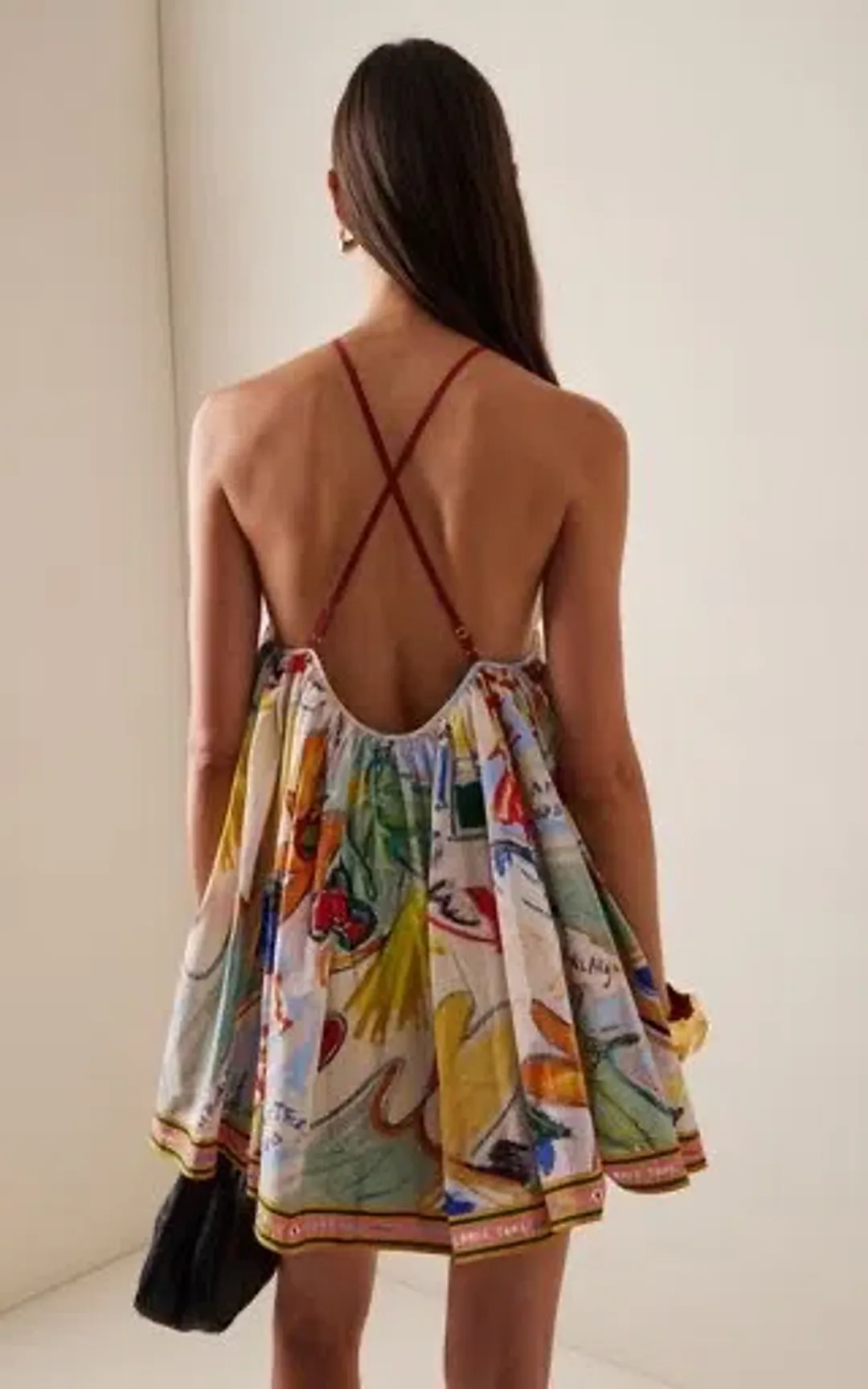 ALEMAIS La Charrasca Halter Mini Dress Multi Size 10 AU for rent on The Volte - main image