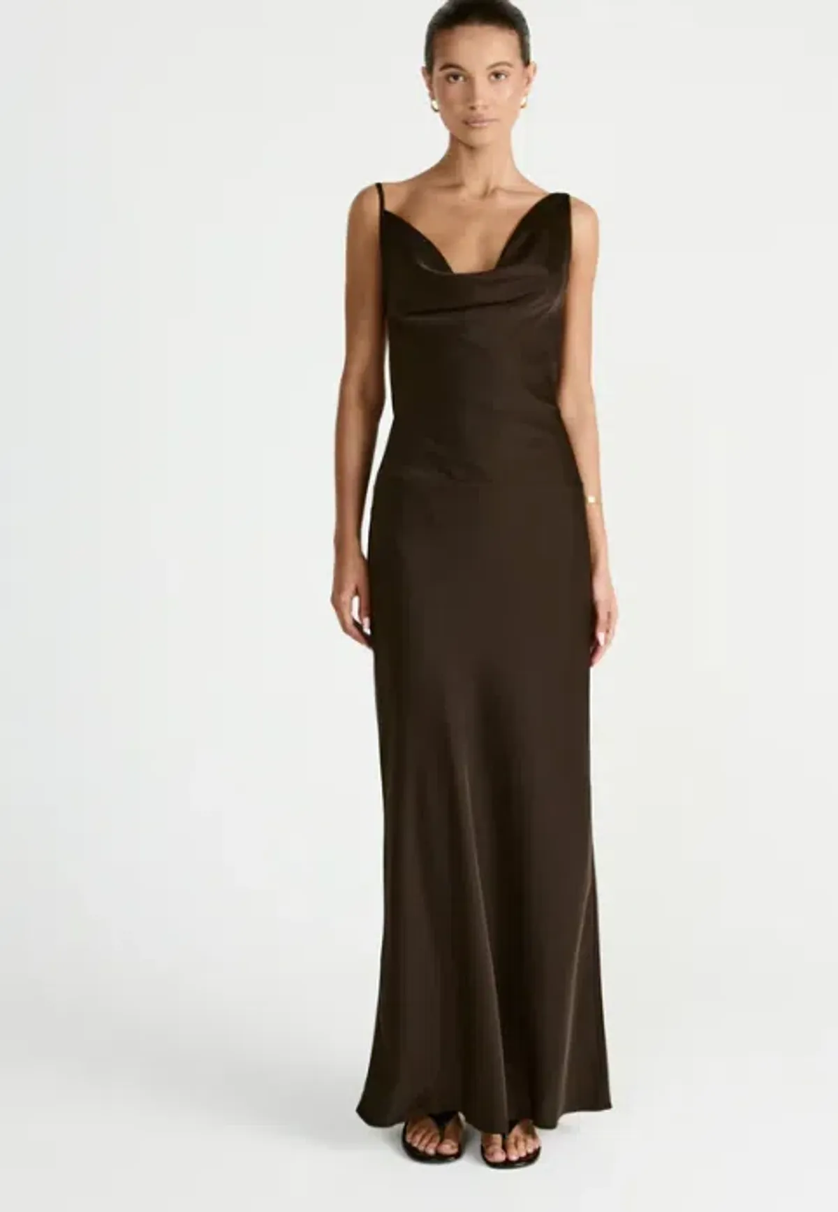 Charcoal Adley Maxi Dress (Chocolate) size 8 - Image 2