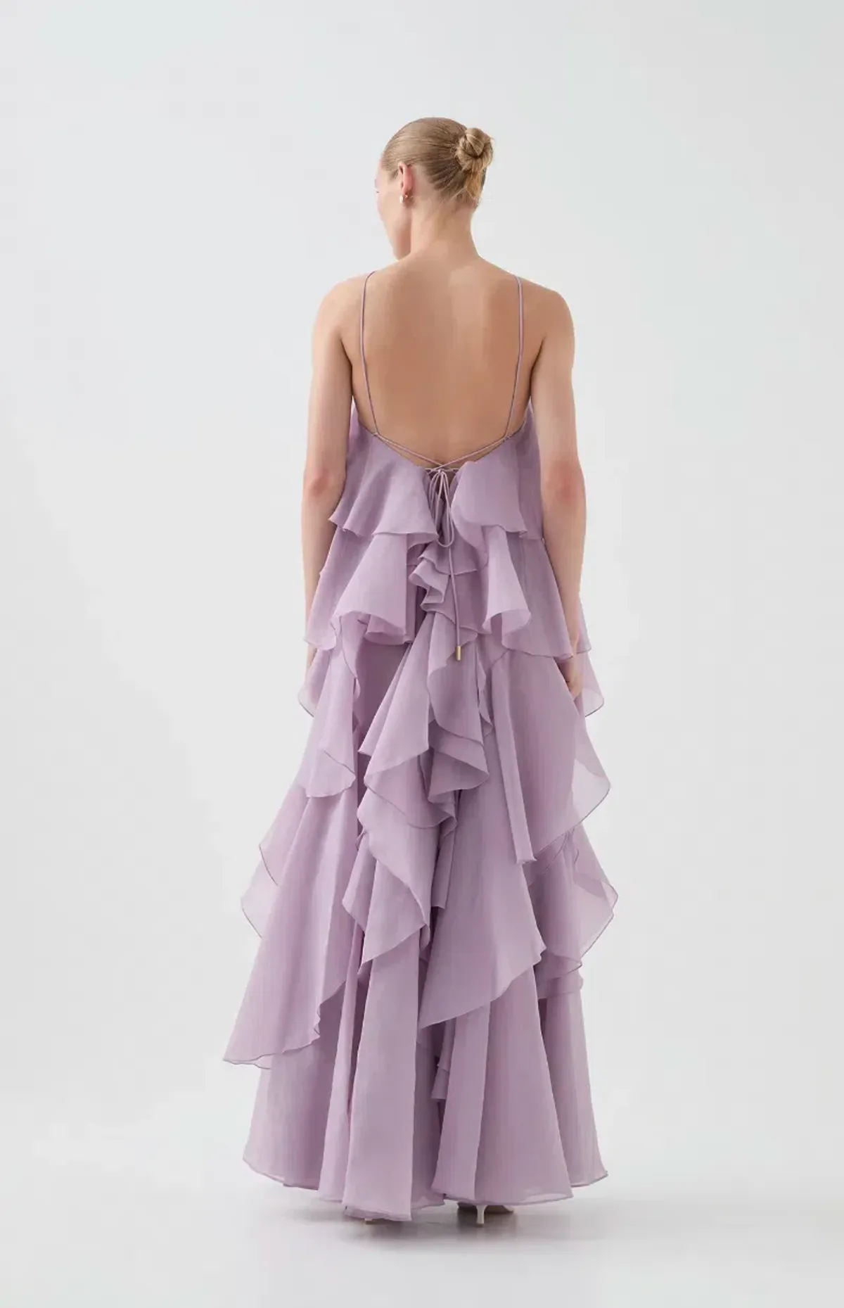 Aje Pandorea Layered Maxi Dress | Lilac Size 8 - Image 3