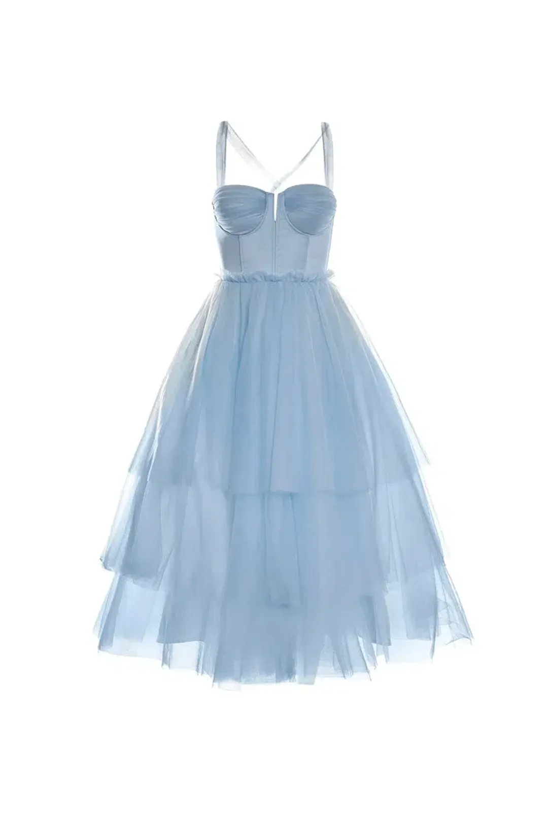 Alamour Jolie Corset Dress in Baby Blue Size S for rent on The Volte - main image