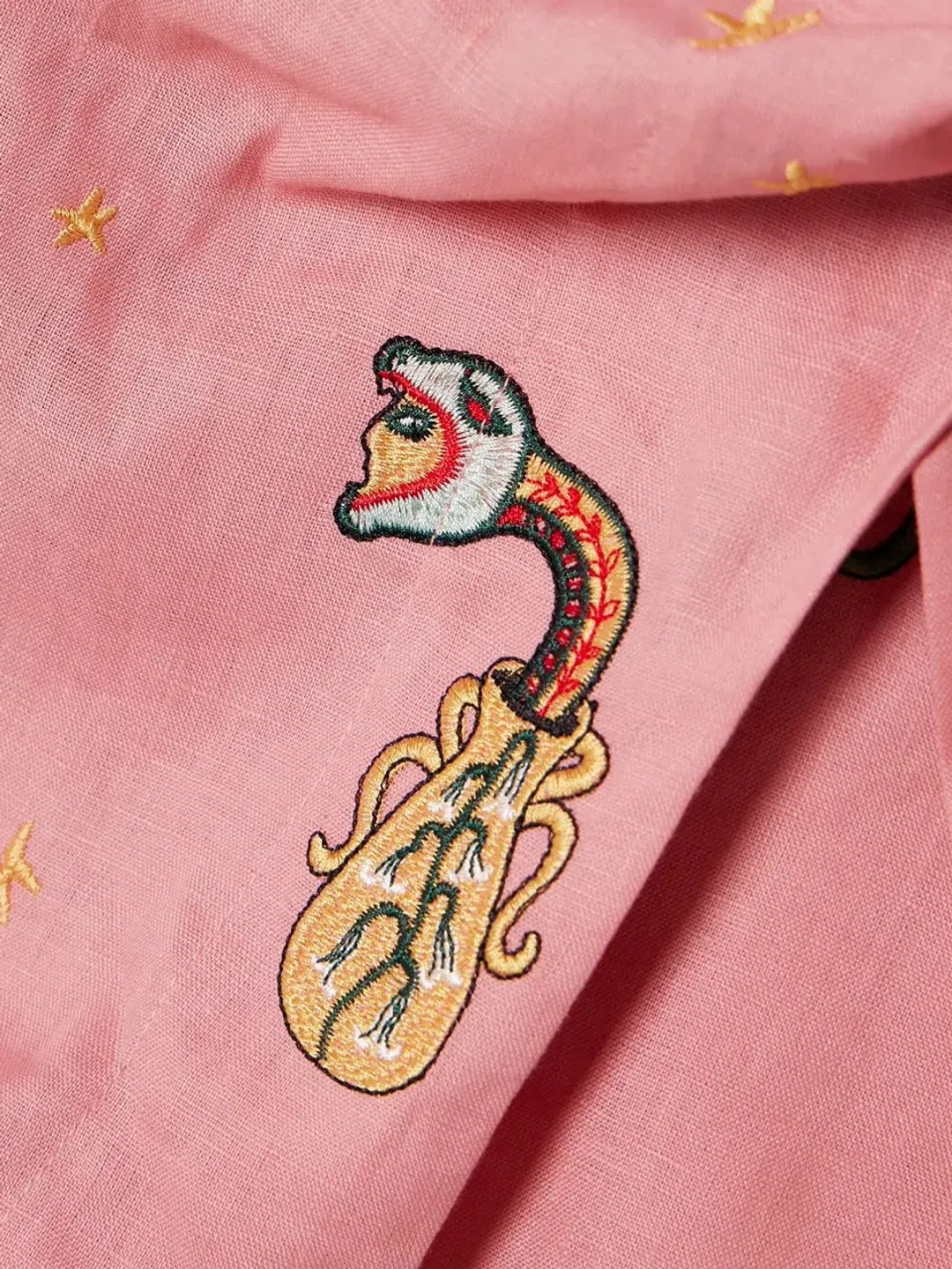 ALEMAIS Timmy Embroidered Shirt & Sarong Skirt Pink Size 10 AU for rent on The Volte - main image