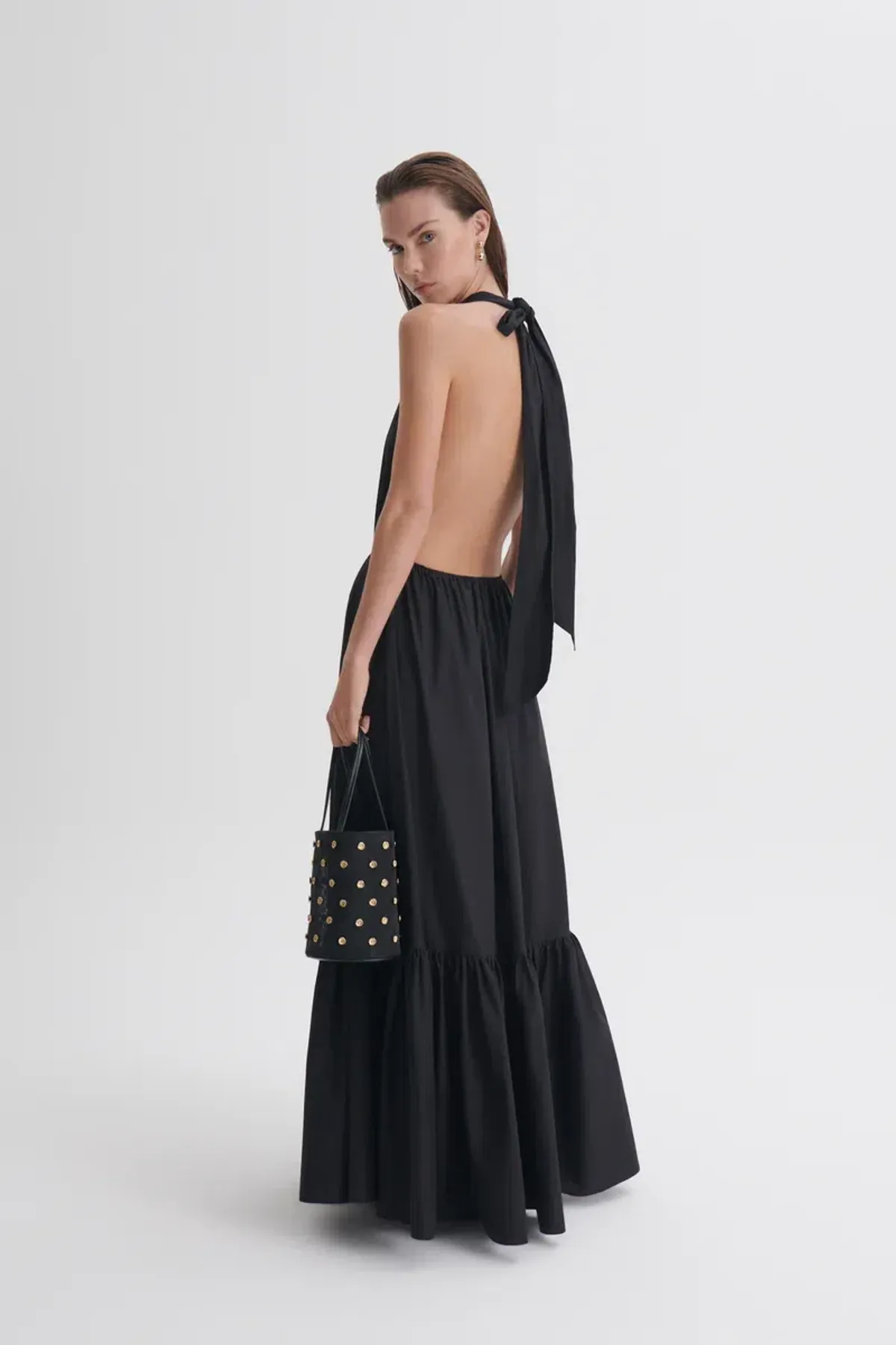 Scanlan Theodore Parachute Cotton Halter Dress Size 10  - Image 4