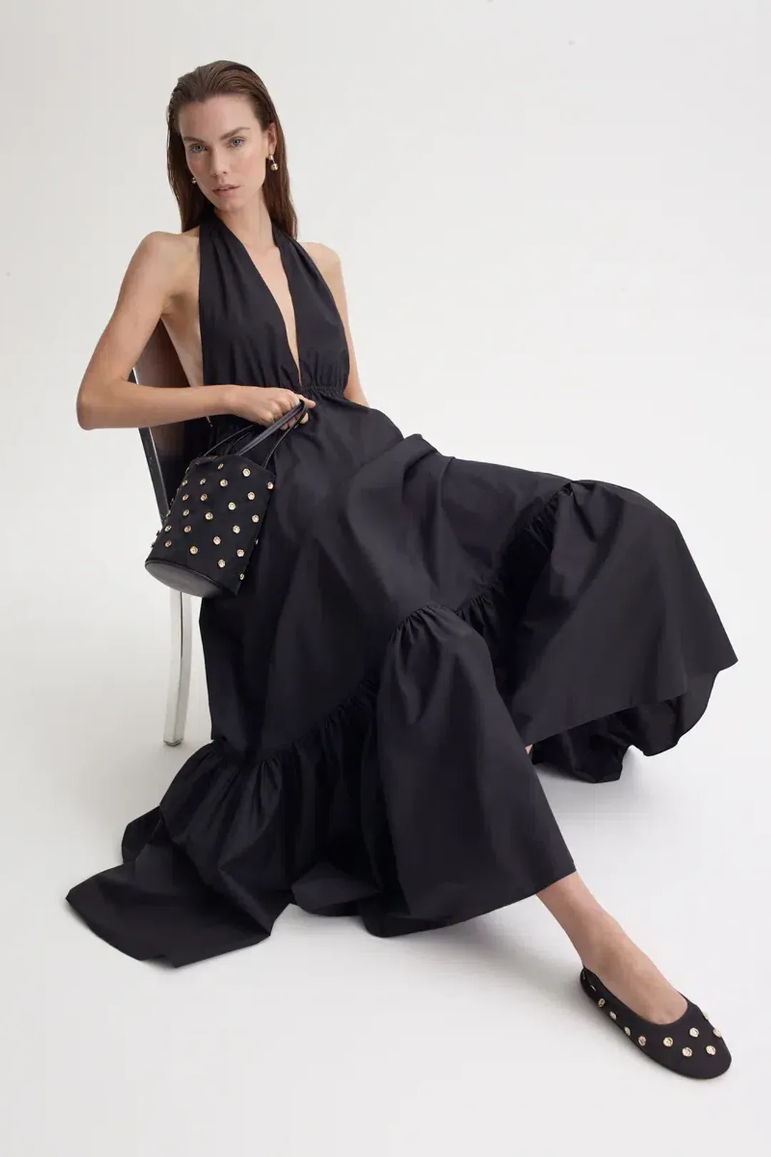 Scanlan Theodore Parachute Cotton Halter Dress Size 10  for rent on The Volte - main image