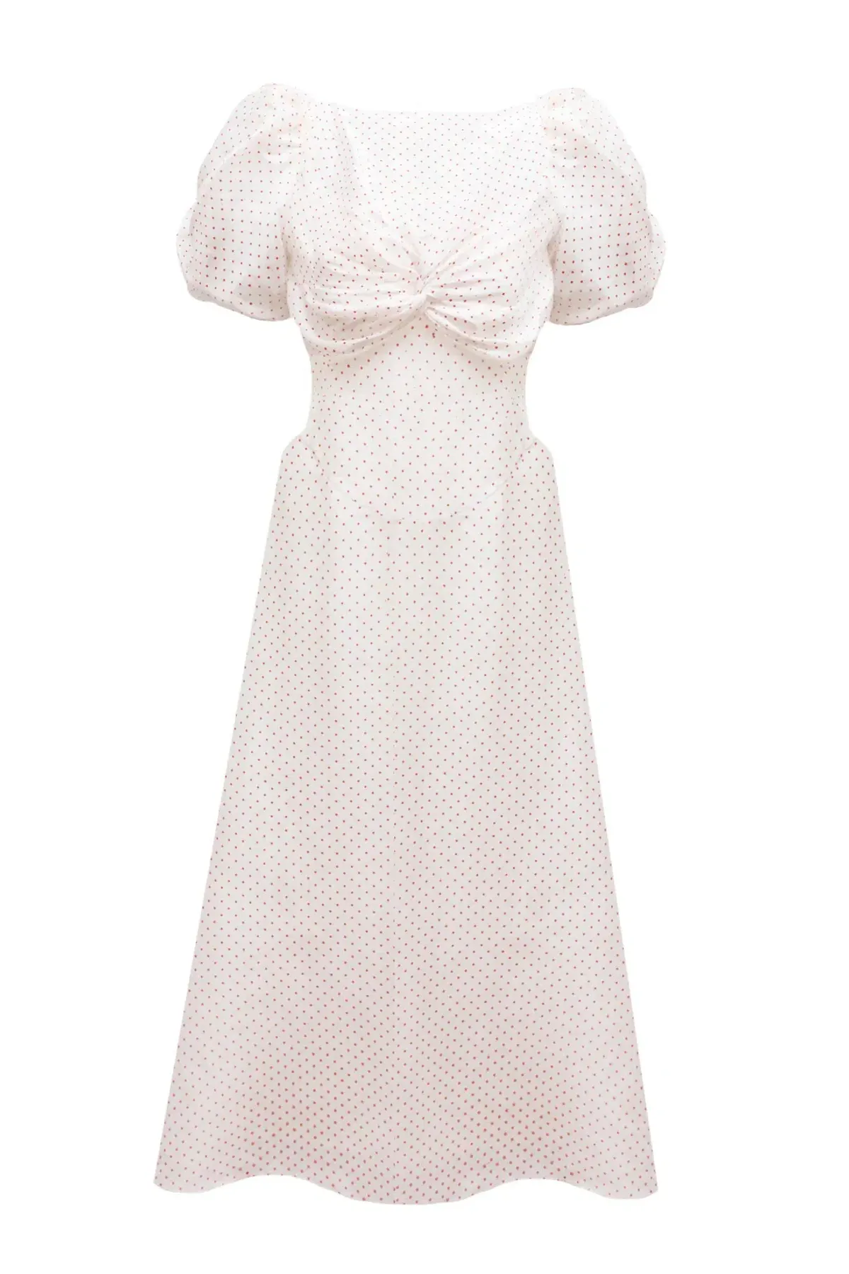 Lovaan Tallulah Dress Red and White Spot Size 8 - Image 4