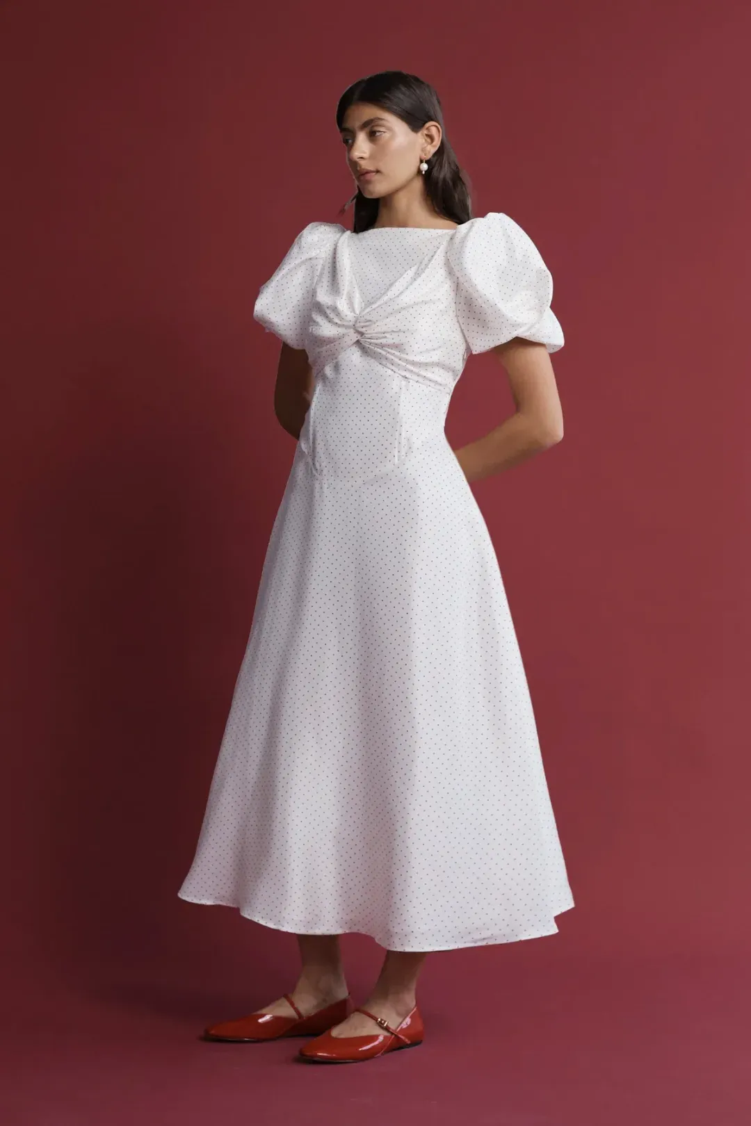 Lovaan Tallulah Dress Red and White Spot Size 10 for rent on The Volte - main image