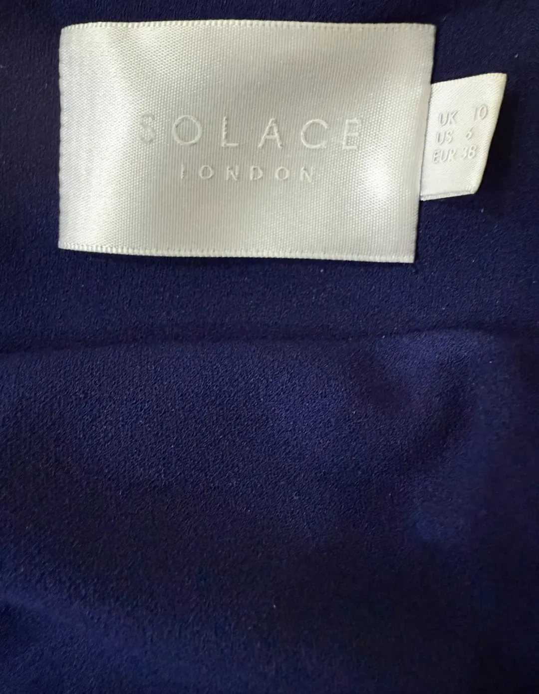 Solace London Bysha Maxi Dress Navy Size 10 for rent on The Volte - main image