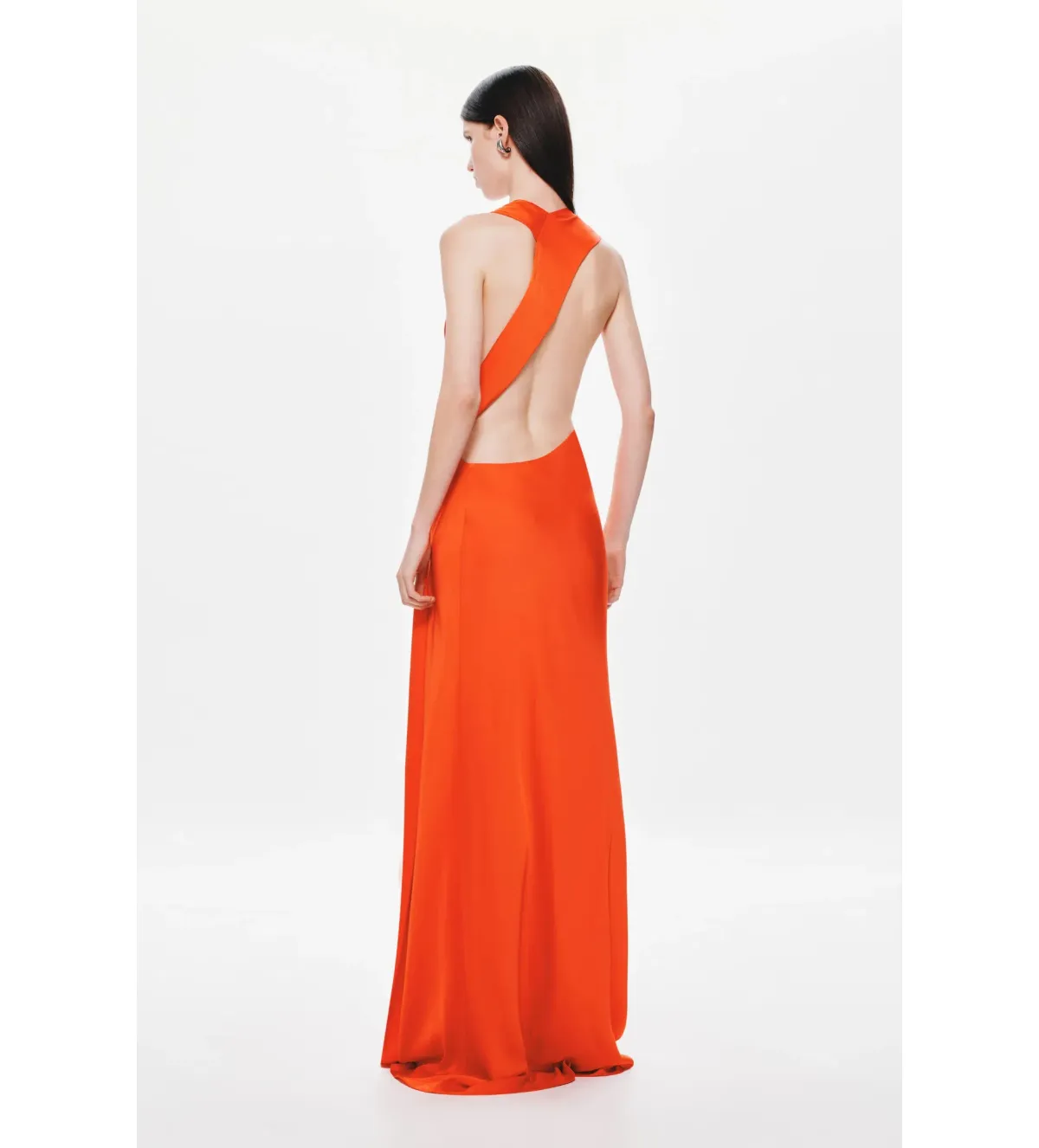 MISHA The Harlow Satin Maxi Dress Chilli Red Size AU 8 - Image 4