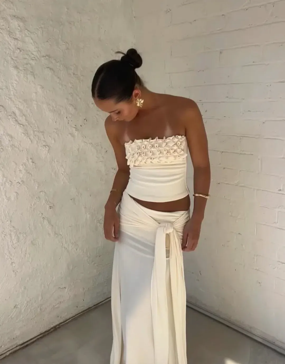 Ance Gria Jude Set Ivory Size S for rent on The Volte - main image