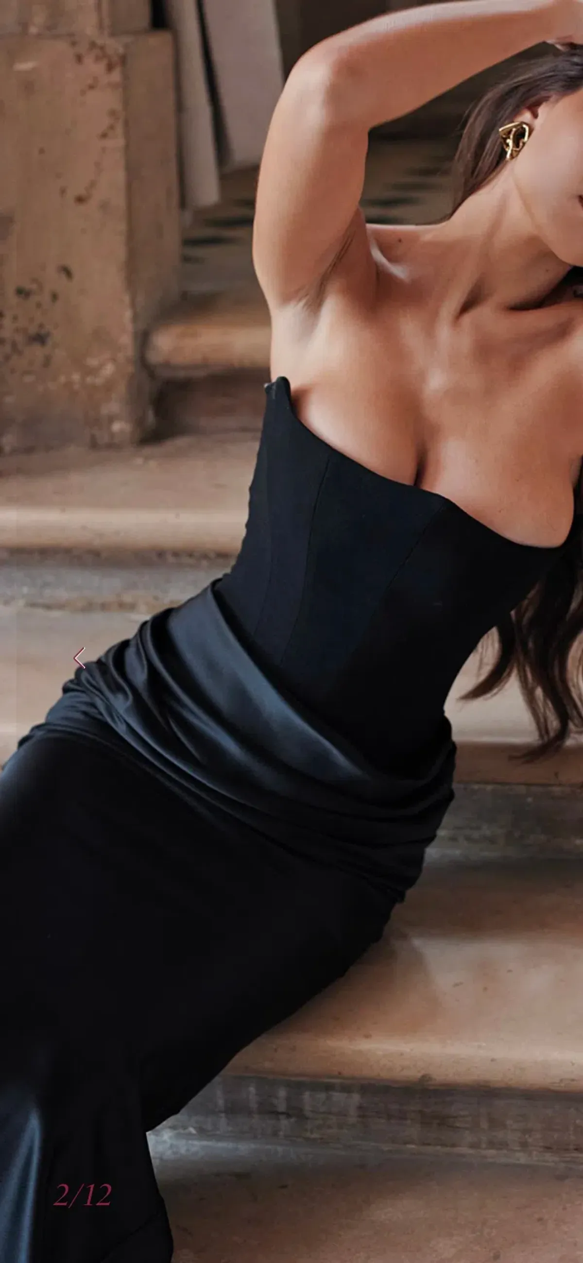 House of CB Persephone Black Strapless Corset Dress Size Medium (Fits Small, Aus size 8) - Image 3