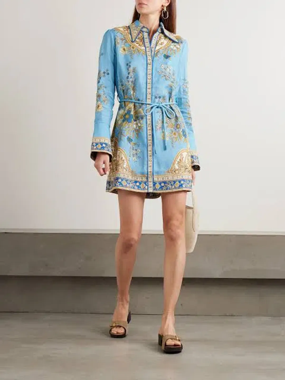 Alemais Cassie Mini Dress Blue Size 12 for rent on The Volte - main image