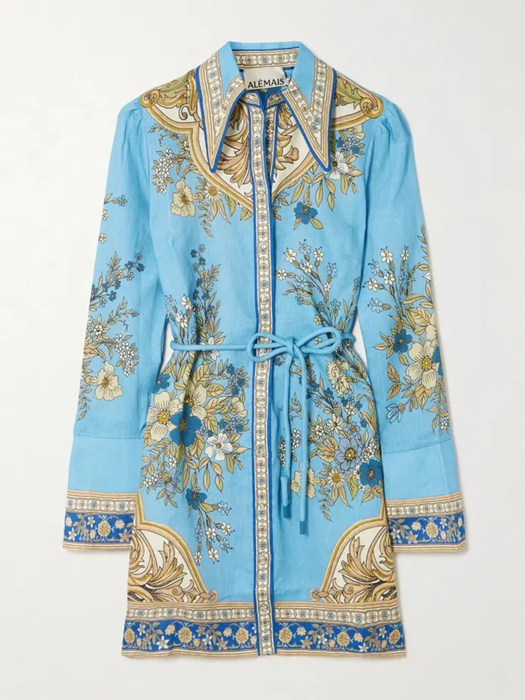 Alemais Cassie Mini Dress Blue Size 12 for rent on The Volte - main image