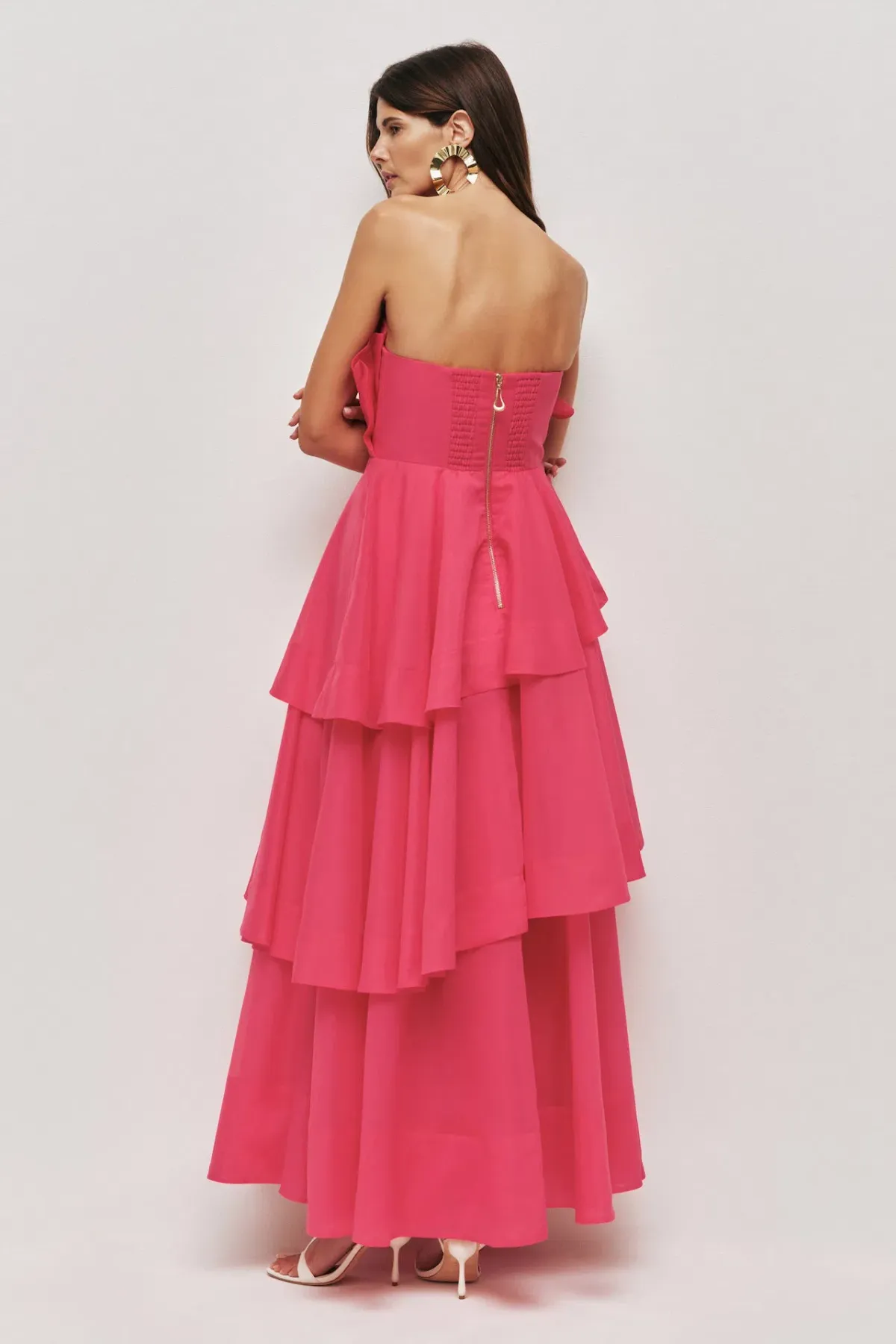 Aje Selestia Maxi Gown in Pink Magenta Size 8 - Image 3