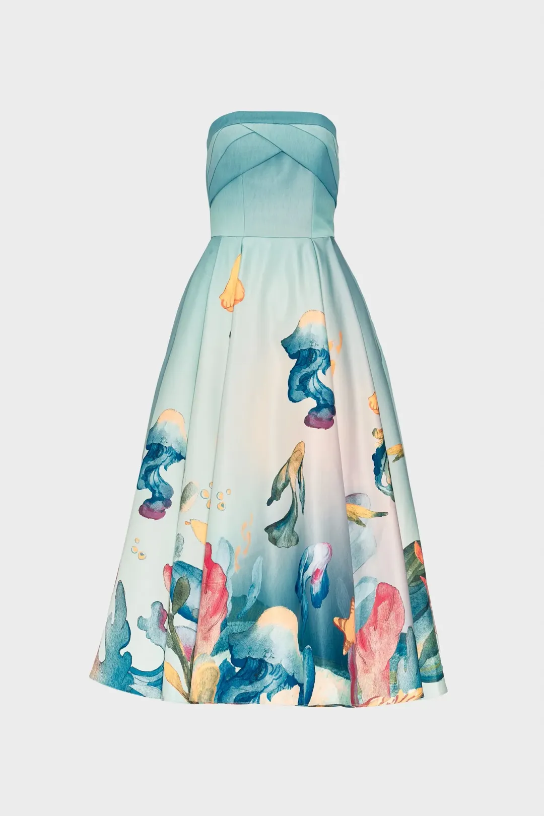 Justin Tong Aquarelle Midi Dress Multi Size 14 for rent on The Volte - main image